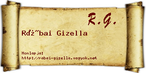 Rábai Gizella névjegykártya