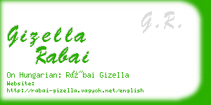 gizella rabai business card